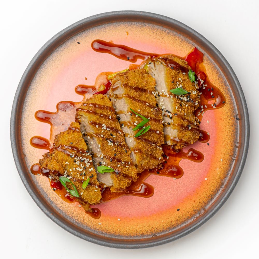 Фото Шницель свиной с овощами